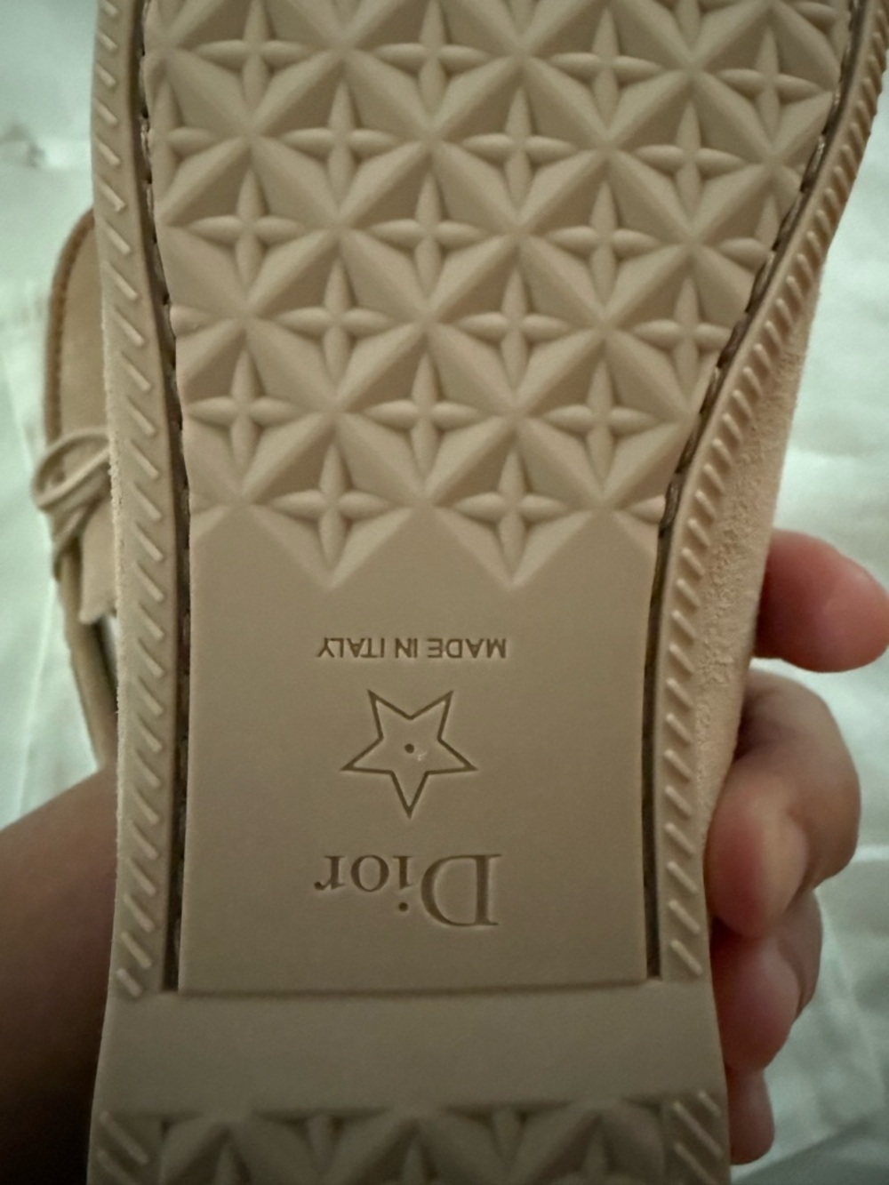 Dior Women’s Suede Tan Bow Moccasins - Picture 5 of 9